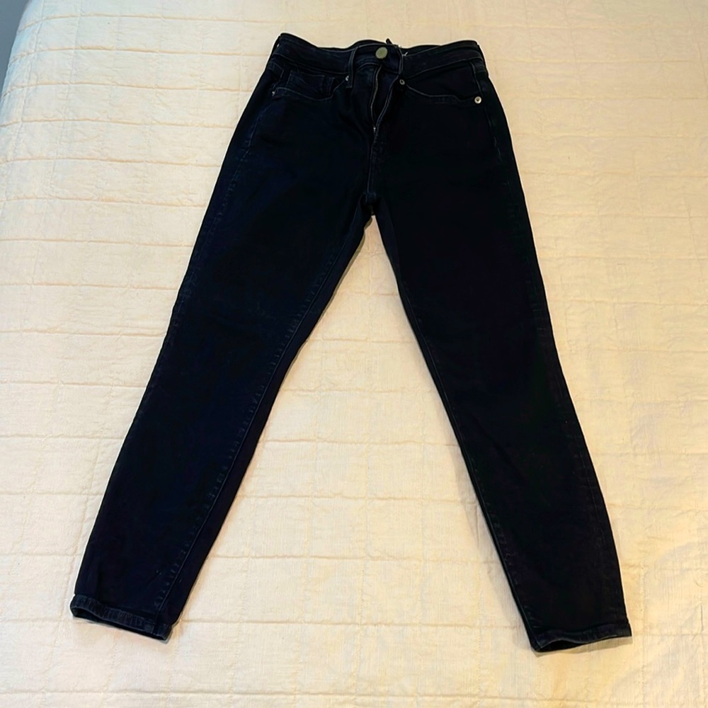 Revtown black high-rise skinny ankle jeans